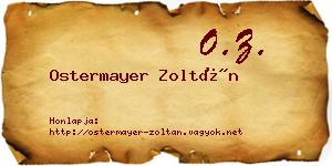 Ostermayer Zoltán névjegykártya